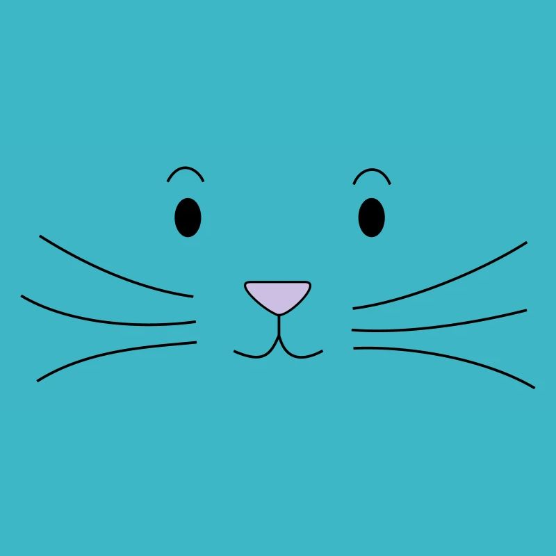 Visage de chat de dessin animé - chat - dessin animé