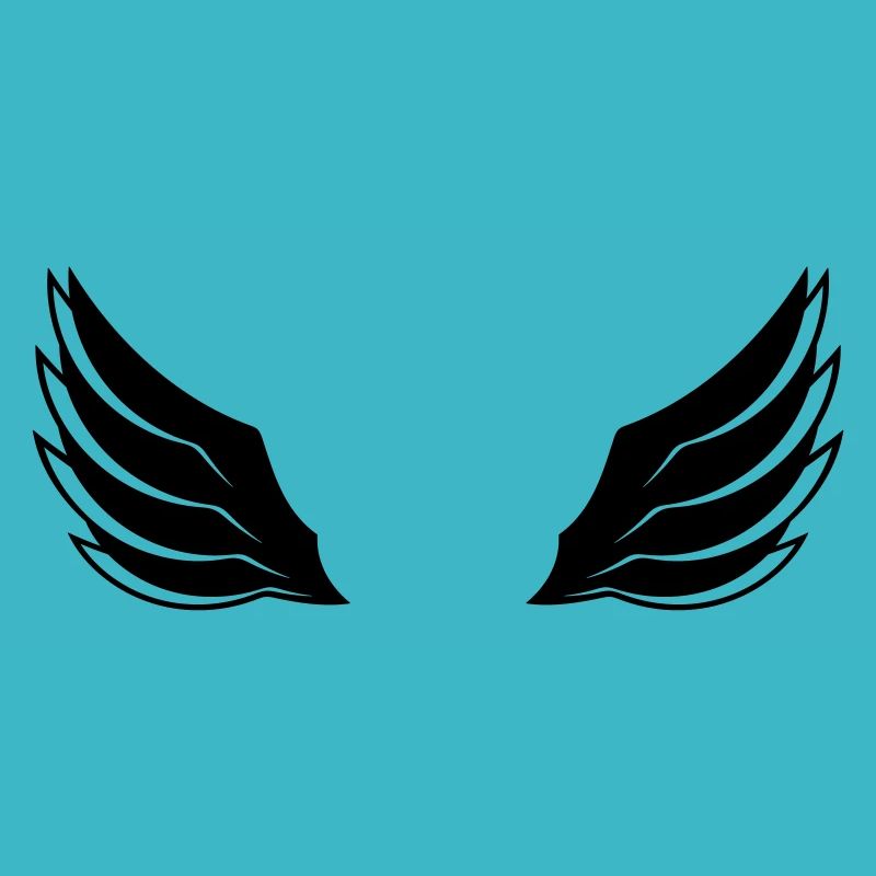 mouche aile design logo plumes cool ange deco