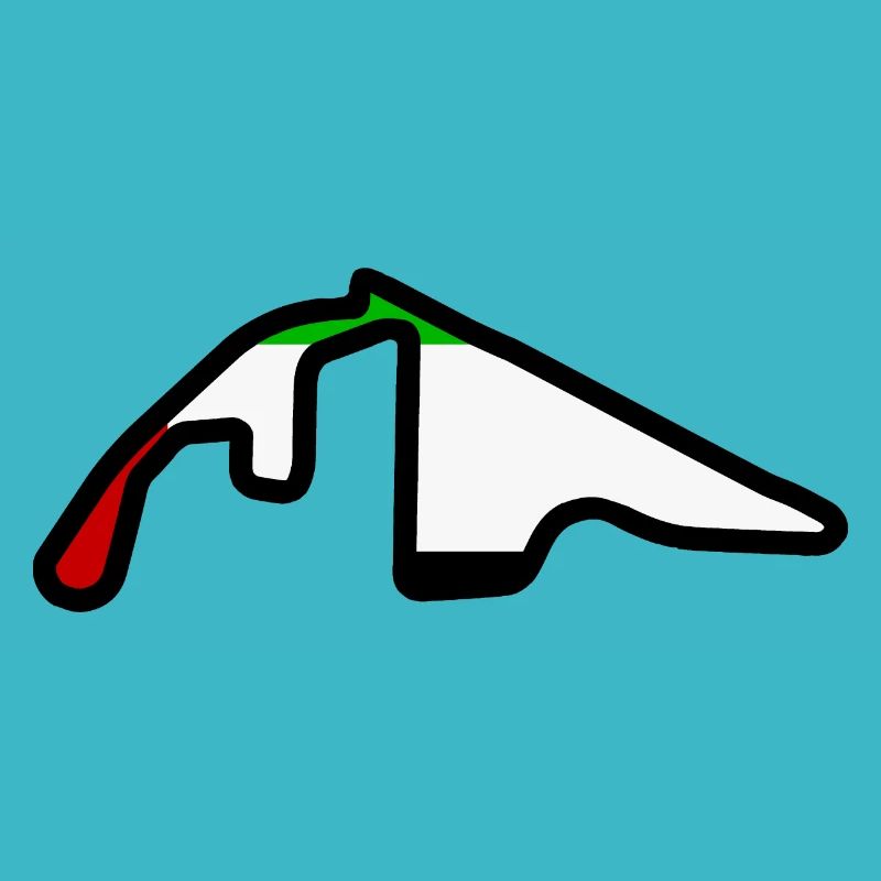 Abu Dhabi Rennstrecke mit Flagge