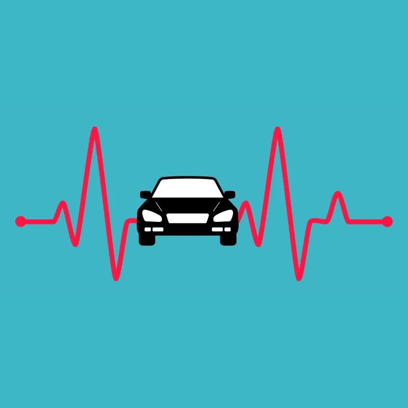 Auto Herzfrequenz Autofahrer Geschenk Automobile