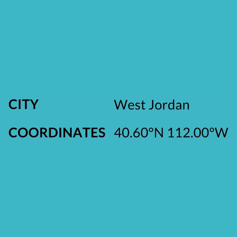 West Jordan, Utah, USA coordinates