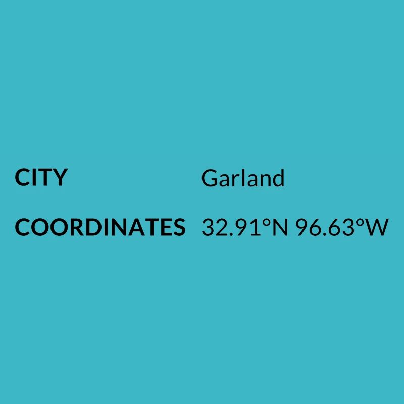 Garland, Texas, USA coordinates
