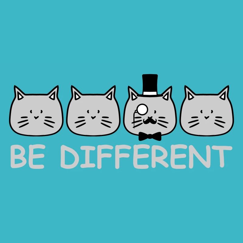 Be Different Sir Katze Zylinder Monokel Herr Reich