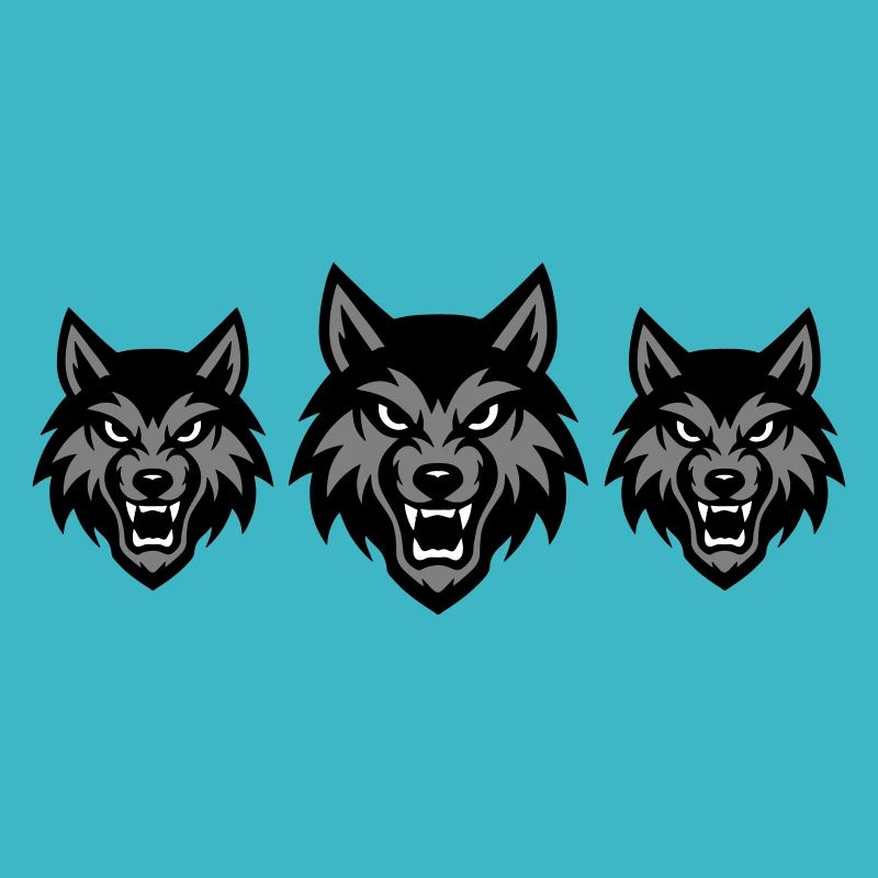 Wolf Kopf Gruppe Rudel