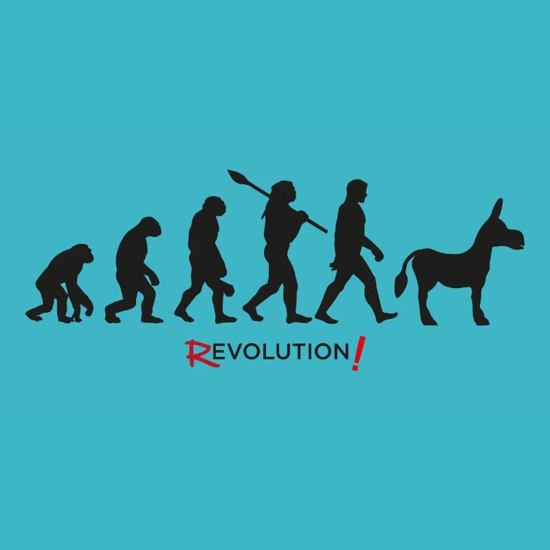 Évolution révolution humour âne cool