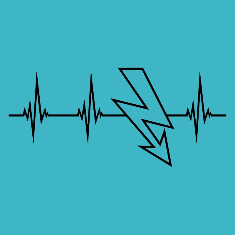 elektrisch kabel strom puls herzschlag frequenz bl