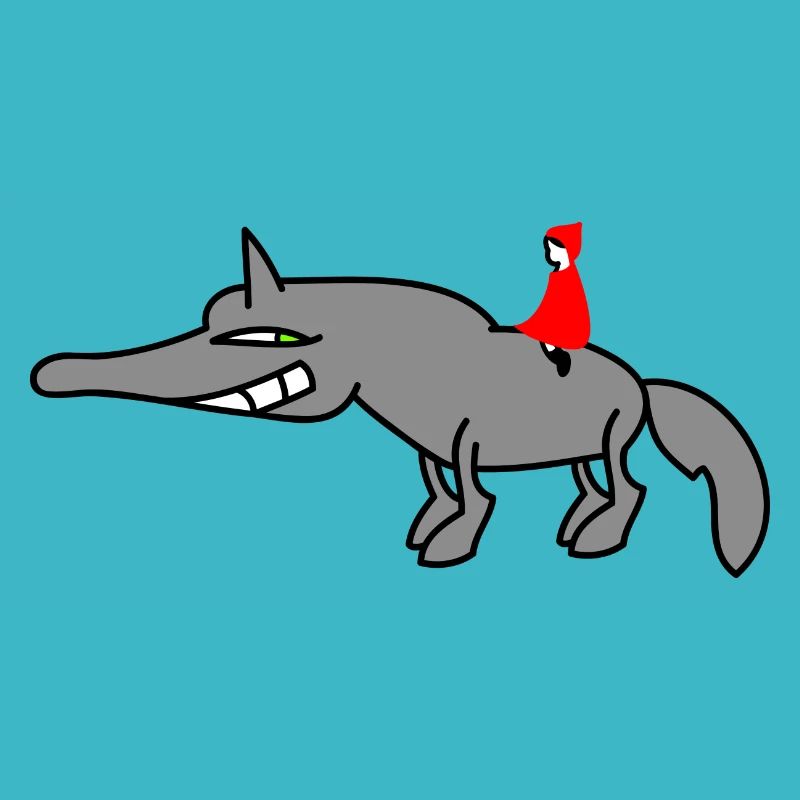 Wolf mit Rotkäppchen