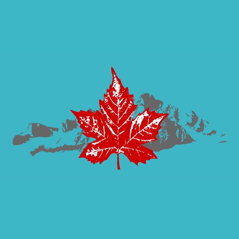 Canada - Maple Leaf & Mountain