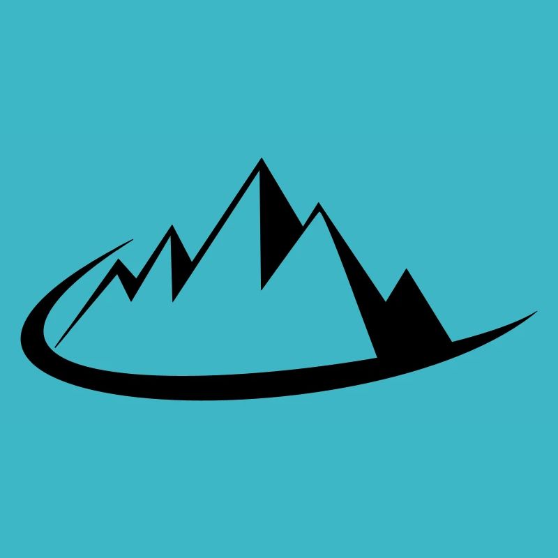 Berg Silhouette Gebirge Minimalistisch Logo Gipfel