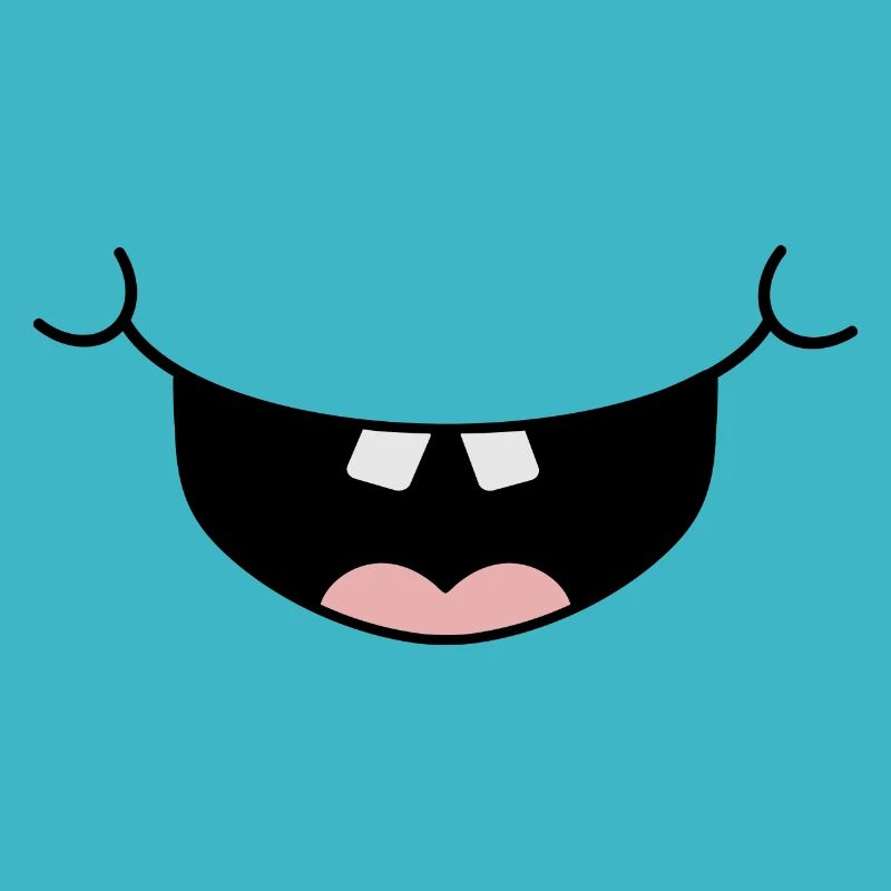 Funny mouth laugh face
