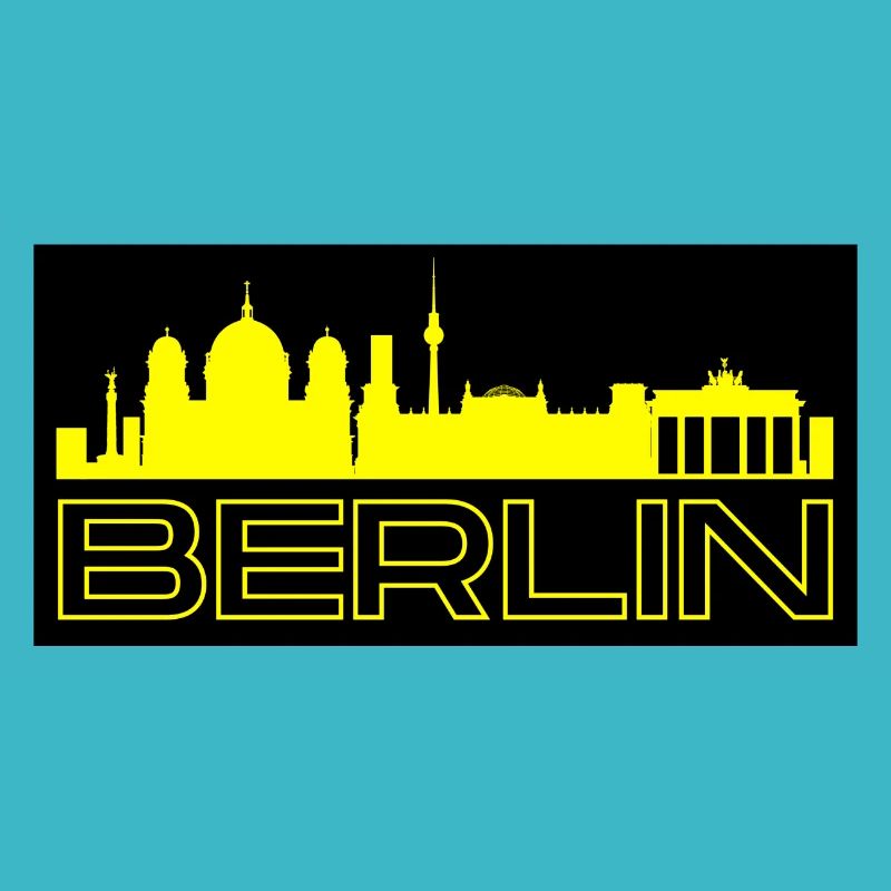 Berlin - with skyline in yellow