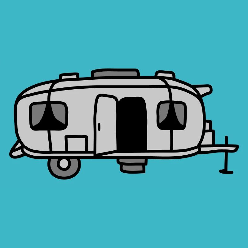 Conception de bande dessinée de camping-car