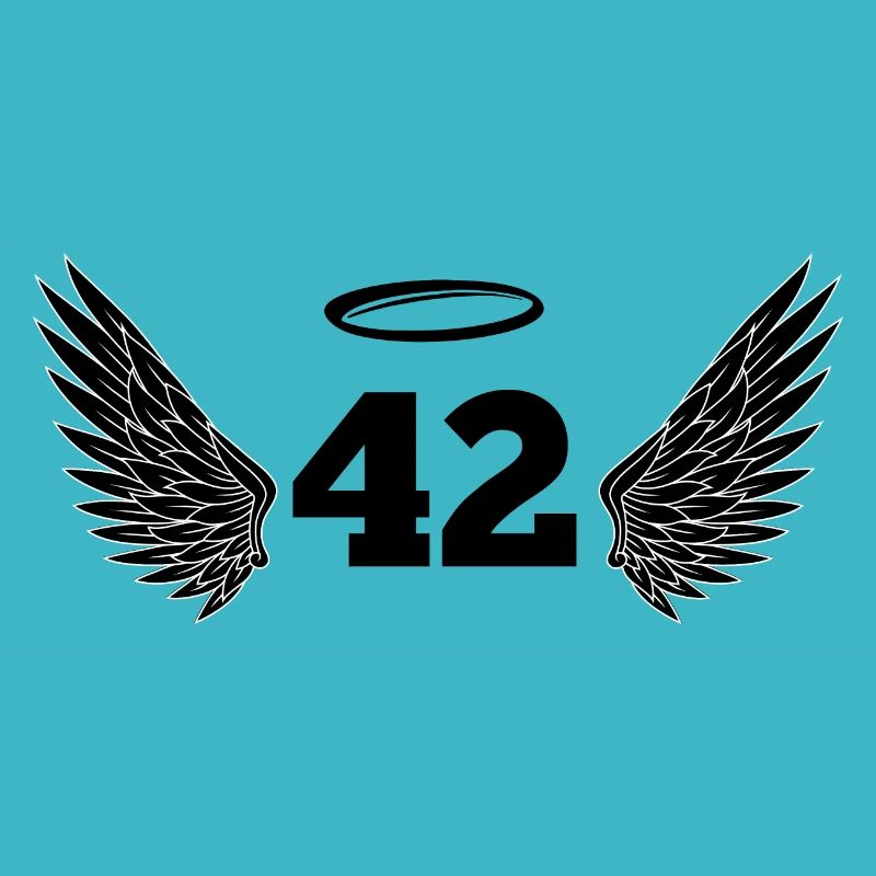 Numéro 42 ange - 42e anniversaire ailes