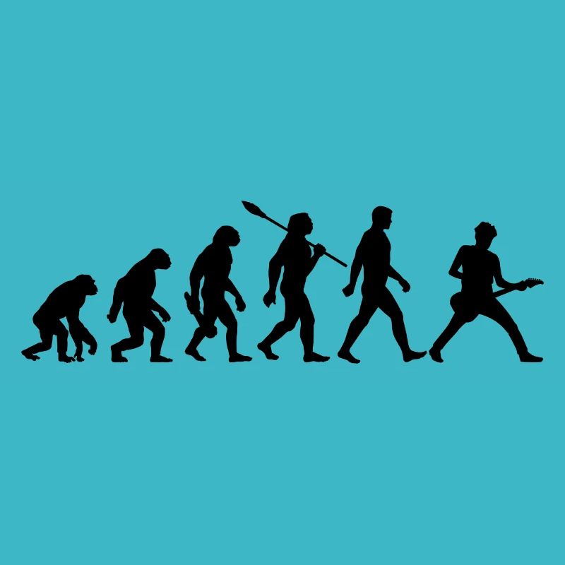 Evolution Gitarrist Rockmusiker