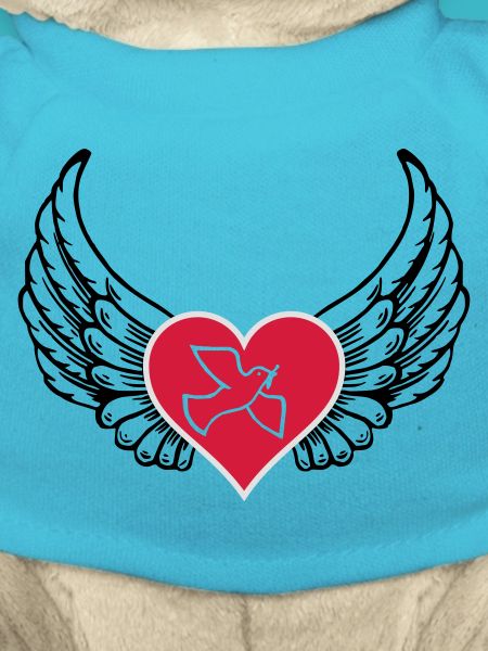 Peace dove wing heart