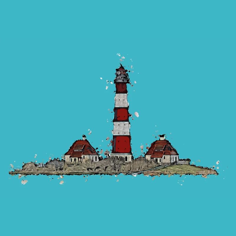 Le phare de Westerhever avec une différence