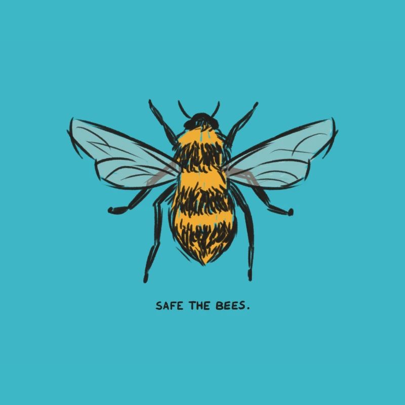 Realistic bees illustration
