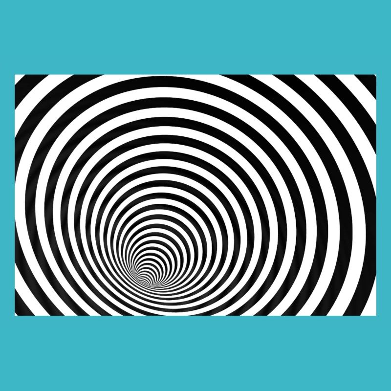 Hypnotic black and white spiral