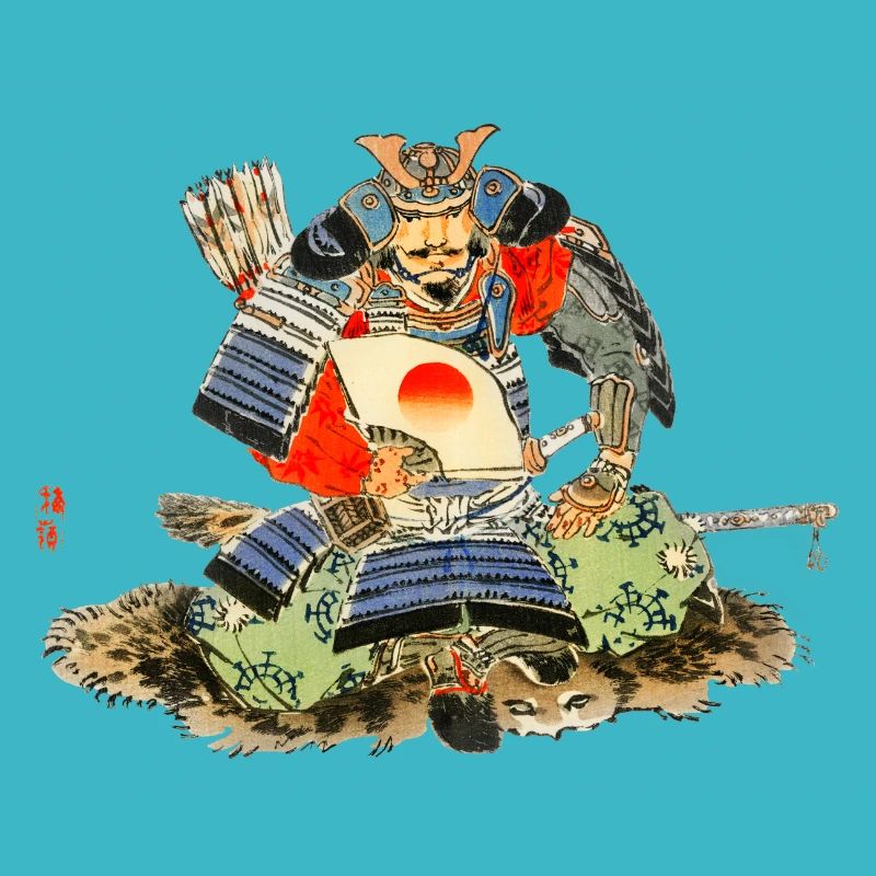 Samouraï par Kōno Bairei