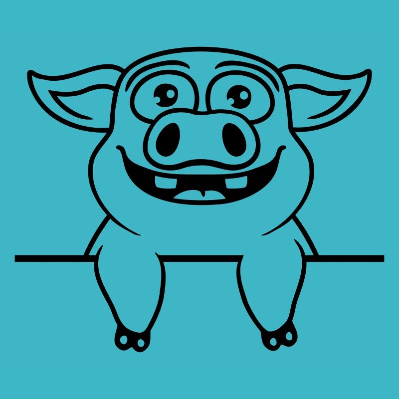 Drôle de bande dessinée de cochon d’écurie