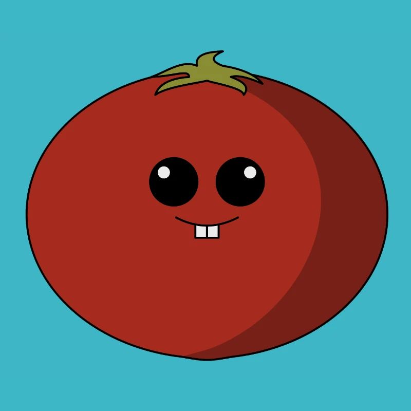 Tomate mit Gesicht