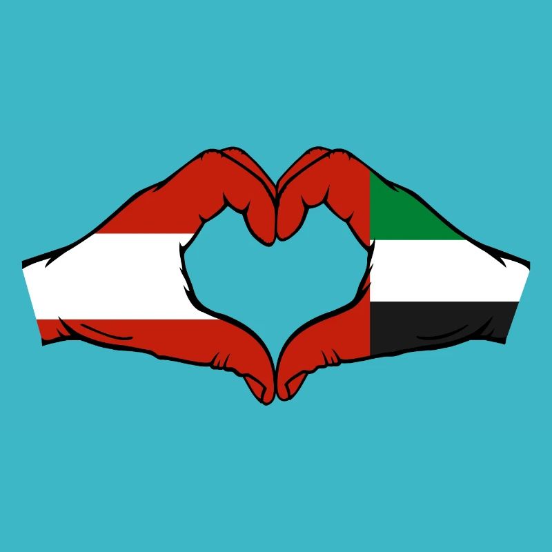 Autriche Émirats arabes unis Drapeau
