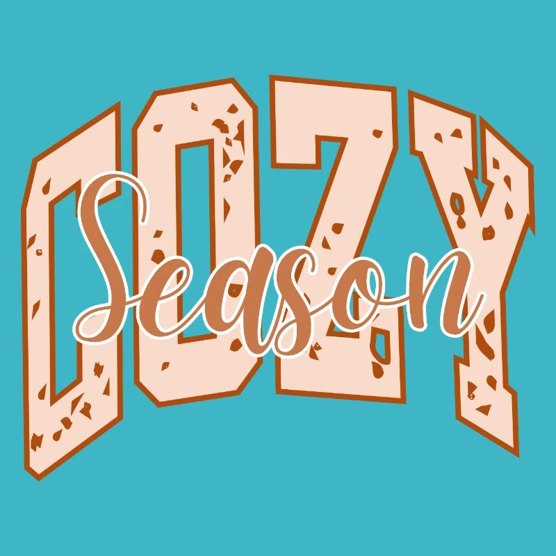 Cozy season exploded pattern and bold typography