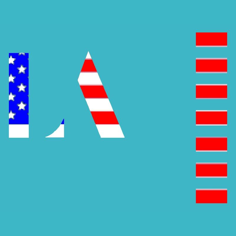 Flag Pattern with American Symbols