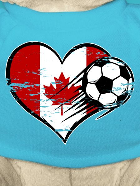 Canada Flag Soccer with Heart