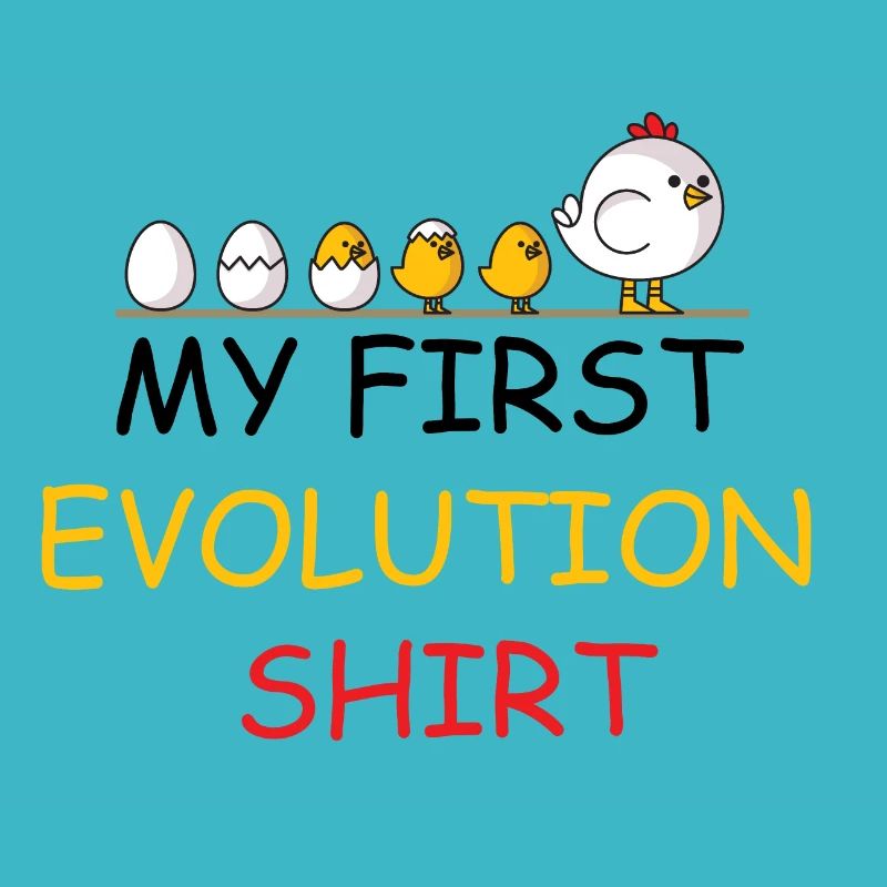 Evolution chicken chick kids baby gift shirt egg