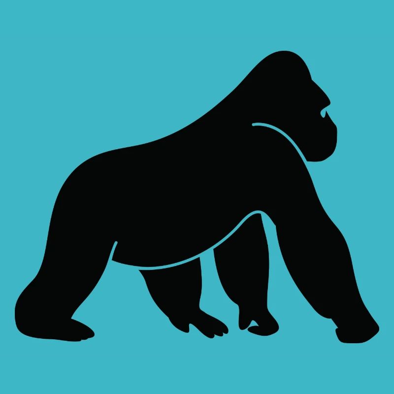 Ein wilder Gorilla