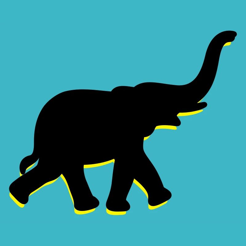 Un gros éléphant avec le tronc