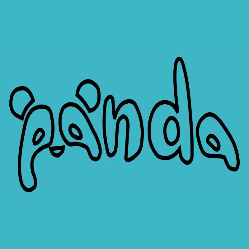Panda lettering