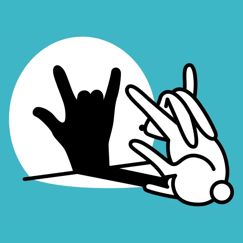 Rabbit shadow hand ROCK music HARD ROCK fan