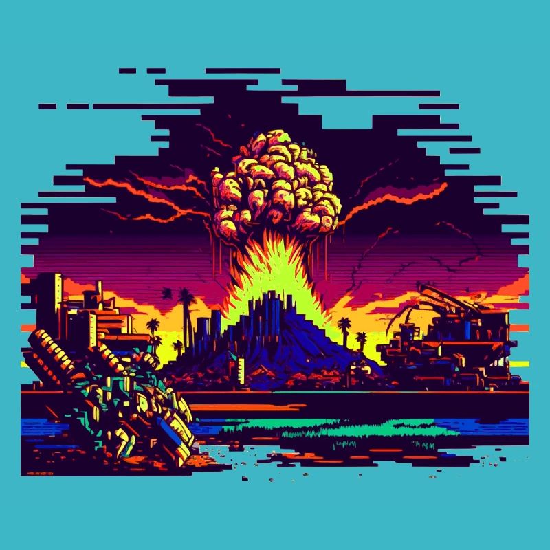 When the atomic bomb explodes in 8 bits