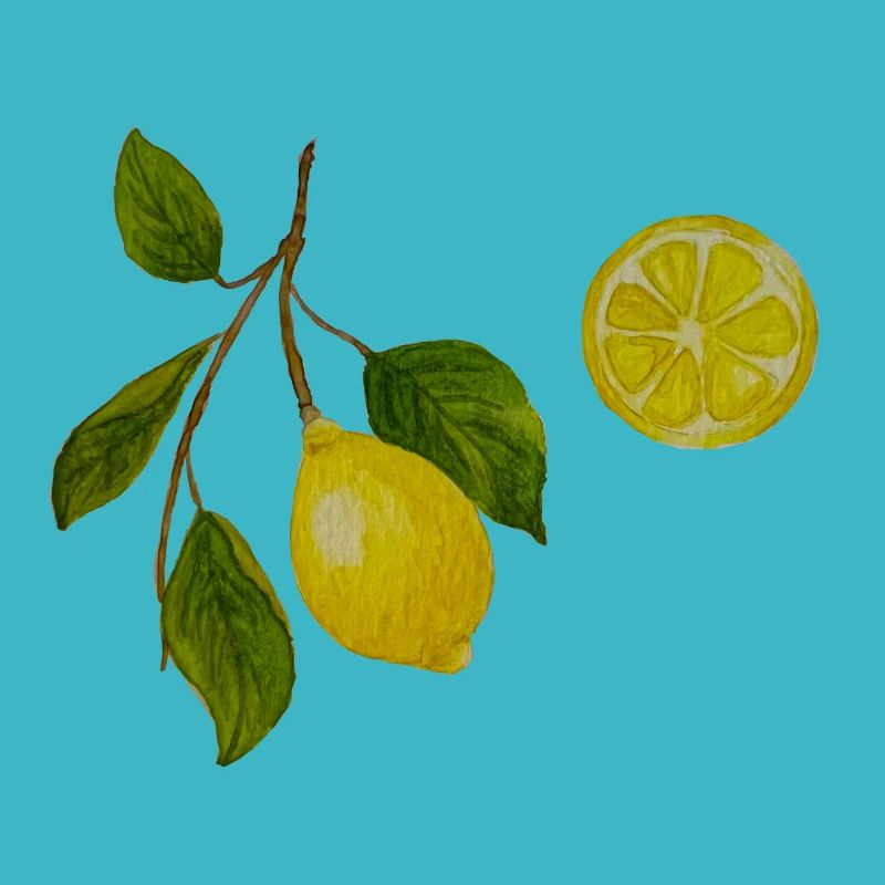 Branche de citron et citron