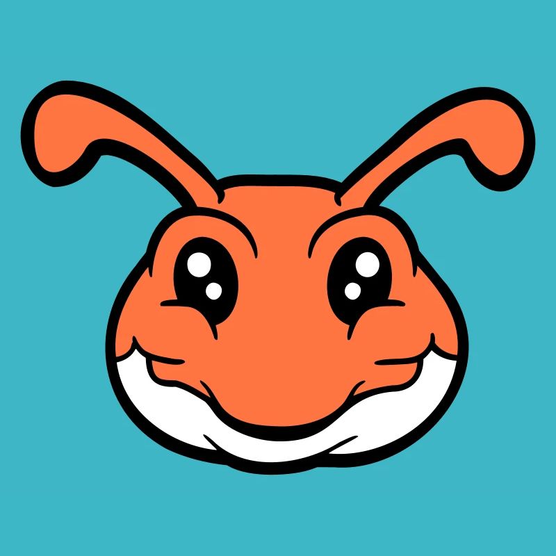 chenille sourit doux mignon ver amical bande dessinée