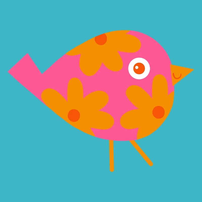 Blumenvogel Pop Art