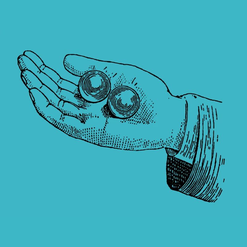 Hand with marbles