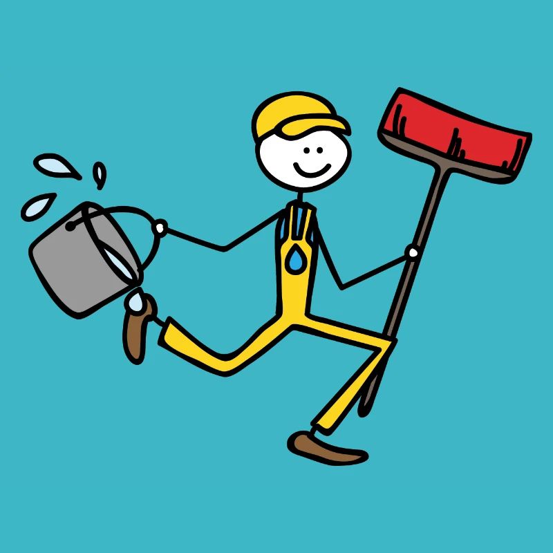 Cleaning man
