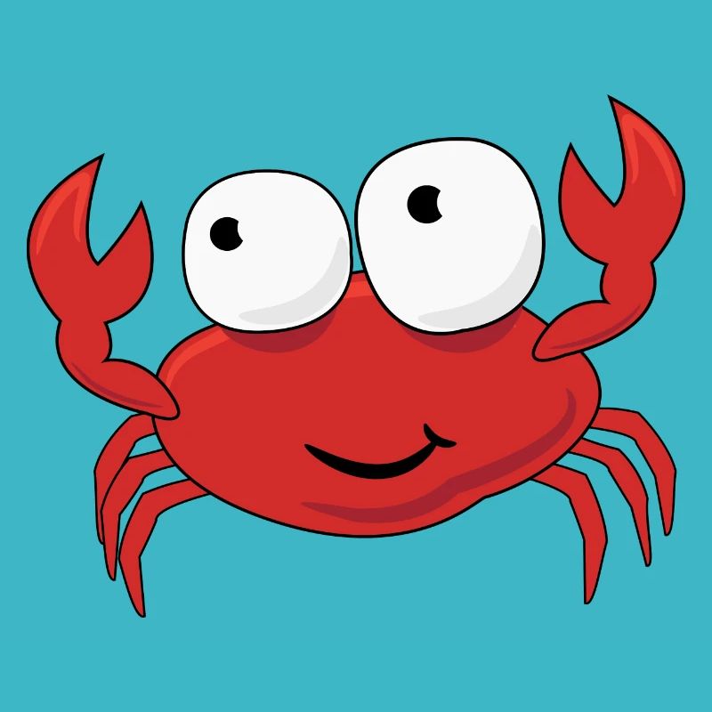 Crab with googly eyes