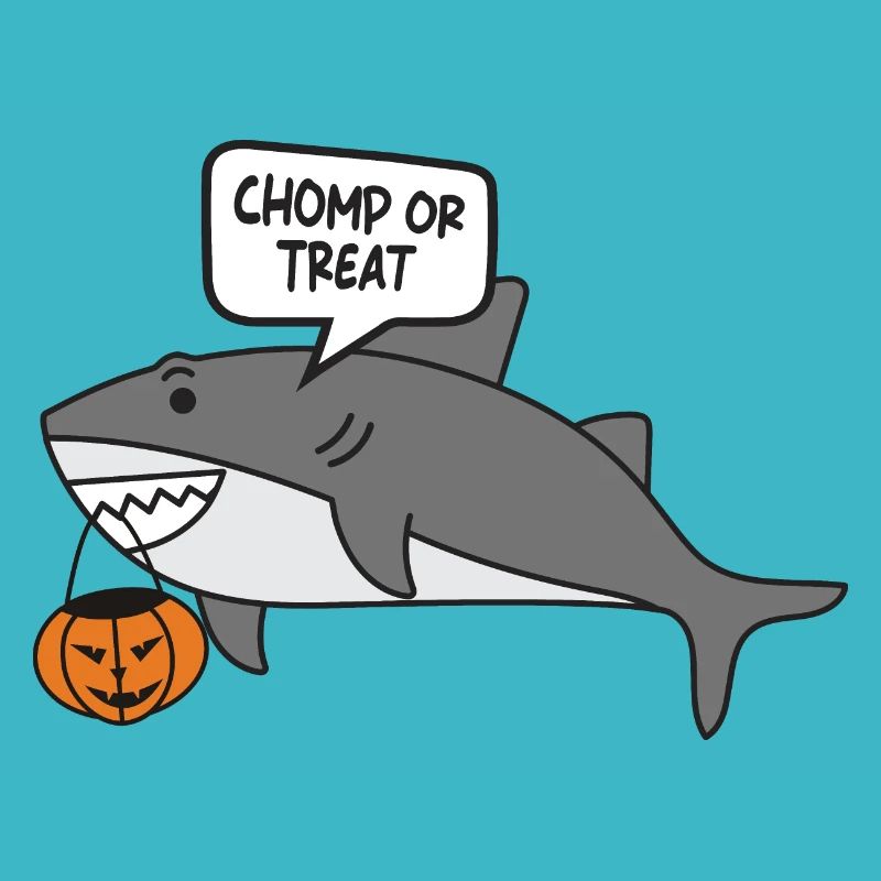 Halloween süßer Hai, Chomp oder Leckerbissen