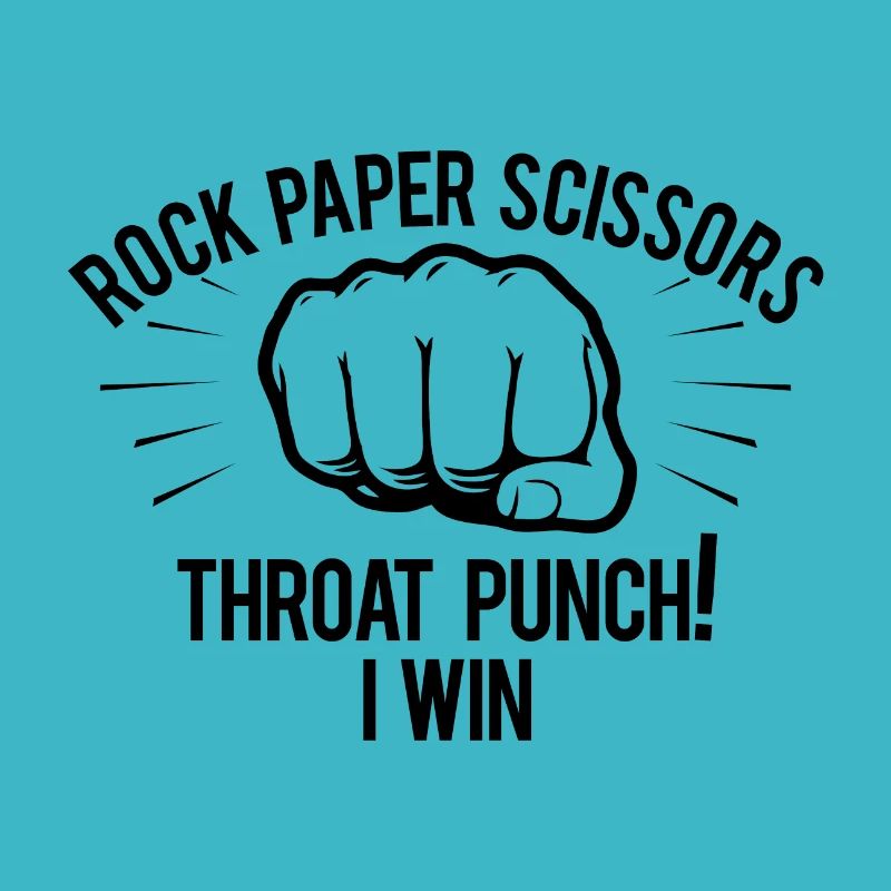 ROCK PAPER SCISSORS THROAT PUNCH WIN