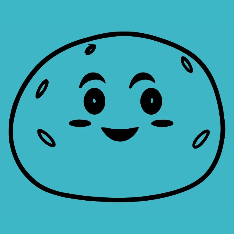 Patate avec visage souriant