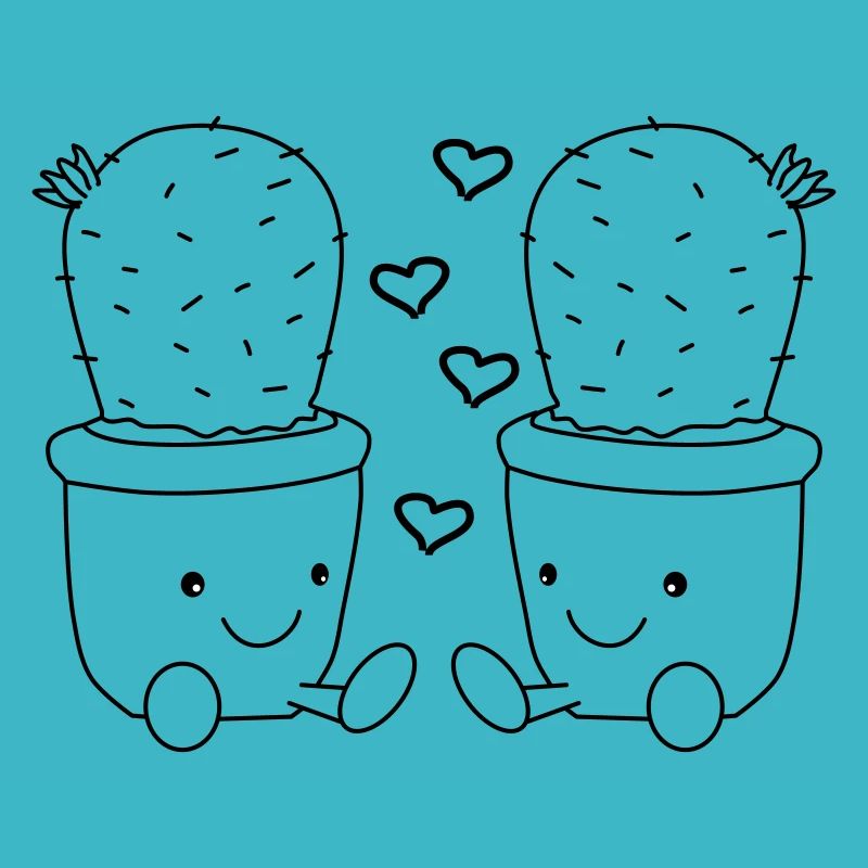 Des cactus amoureux