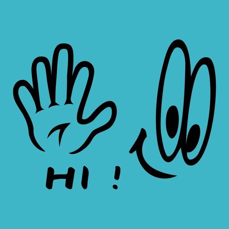 Handzeichen, Hi , Comic