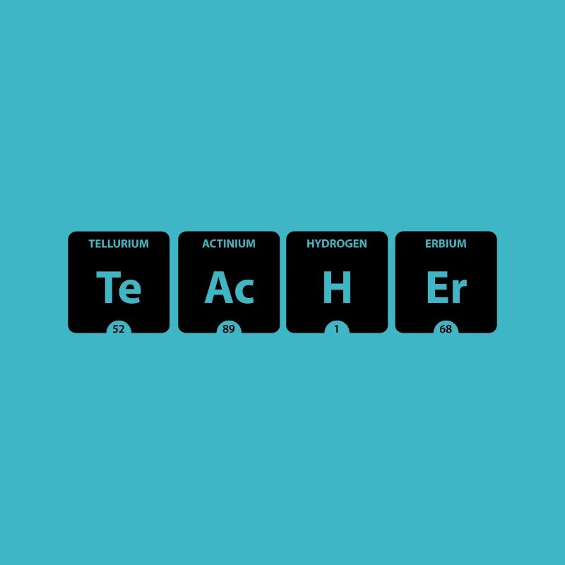 Teacher mit Buchstaben des Periodensystems