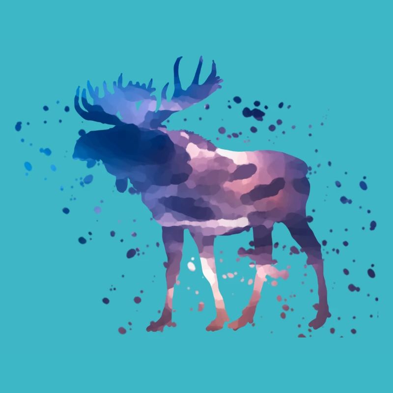 Watercolor moose