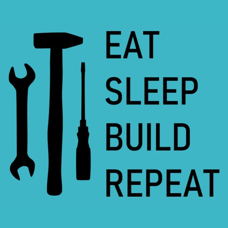 Eat Sleep Build Repeat black