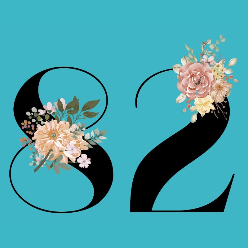 82e anniversaire fleuris (Cadeau de 82 ans)